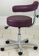 #2155-SP Clinton Pneumatic Exam Room Stool with Armrest